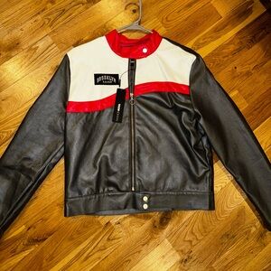 Graphic Leather Jacket🔥